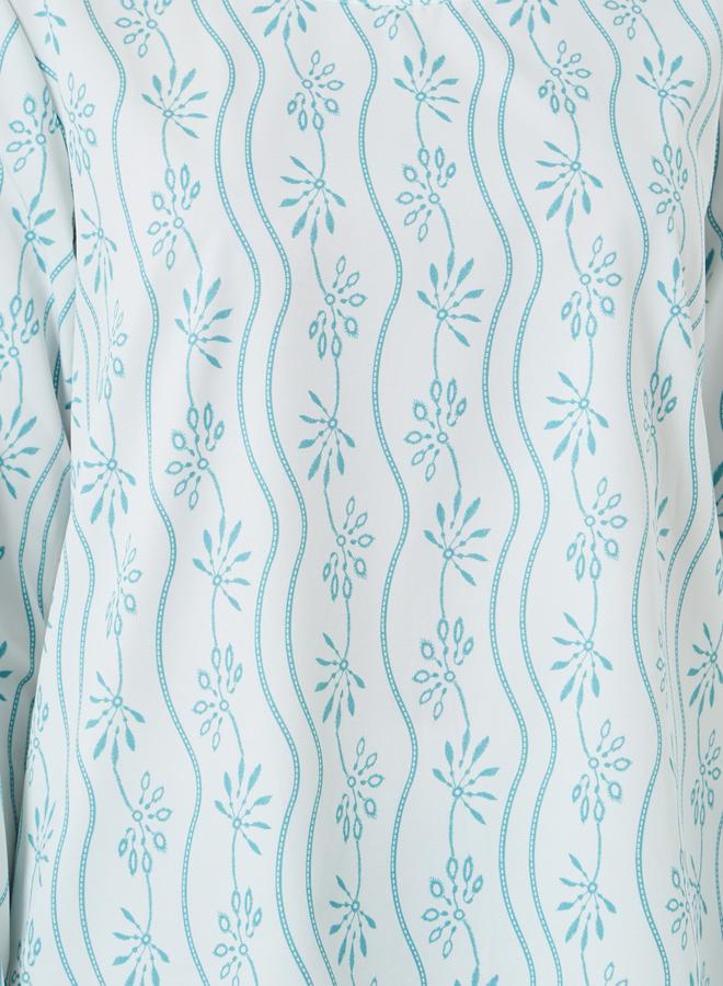 Take Two Women Printed Long Sleeve Top and Textured Pants Co-Ords - Image 3